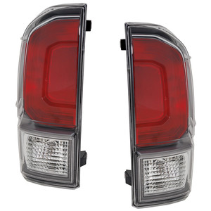 Pair/Set - Tail Light Assembly for Toyota Tacoma 2020-2023, Right Passenger and Left Driver, Halogen, without Black Bezel, TRD Sport/TRD Off-Road Model Replacement Set
