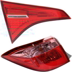 Tail Light Set for Toyota Corolla 2017-2019, Inner and Outer Left Driver Side Replacement