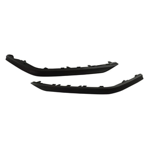 Front Bumper Molding Pair/Set for Volkswagen Jetta 2016-2018, Right Passenger and Left Driver Outer, Black Replacement