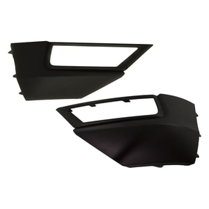 Front Fog Light Molding Pair/Set for 2018-2021 Volkswagen Tiguan, Right Passenger and Left Driver, Outer, Lower, Textured Replacement
