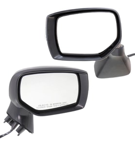 Mirror Pair/Set for Subaru Legacy/Outback 2015-2017, Right Passenger and Left Driver, Power Operated, Manual Folding, Heated, Paintable, with Signal Light, without Blind Spot Detection, Up to March 2017 Replacement
