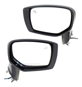 Replacement Power Mirror Pair/Set for Subaru Impreza (2015-2016) and WRX (2015-2021) Sedan/Wagon, Right Passenger and Left Driver, Manual Folding, Heated, Paintable with Signal Light