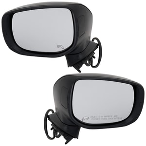 Mirror Pair/Set for Subaru Crosstrek 2018-2023, Right Passenger and Left Driver, Power Adjust, Manual Folding, Heated, Paintable, Without Auto Dimming, Blind Spot Detection, Memory, Signal Light Replacement