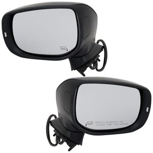 Mirror Pair/Set for Subaru Crosstrek 2018-2023, Right Passenger and Left Driver, Power Adjustment, Manual Folding, Heated, Paintable, with Blind Spot Glass and In-Housing Signal Light, without Auto Dimming and Memory Replacement