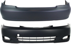 Front and Rear Bumper Cover Set for 2002-2004 Toyota Camry, Primed (Ready to Paint), Made in Japan, Replacement