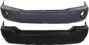 Front and Rear Bumper Cover Set for 2001-2003 Toyota Highlander, Primed (Ready to Paint), Replacement