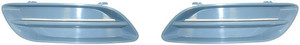 Pair/Set - Front Fog Light Cover for 2000-2002 Toyota Avalon, Right Passenger and Left Driver, Primed (Ready to Paint), without Light Hole, Replacement Set