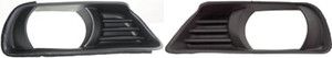 Front Fog Light Molding Pair/Set for 2007-2009 Toyota Camry, Primed (Ready to Paint), with Fog Light Hole, without Spoiler, for Right Passenger and Left Driver Sides, Excludes Hybrid - Replacement