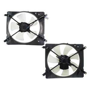 A/C Fan Shroud Assembly Pair/Set for Toyota Camry 2000-2001, Right Passenger and Left Driver, 4 Cylinder, USA Built Replacement