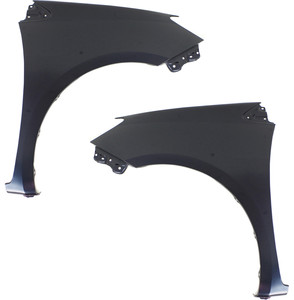 Front Fender Pair/Set for Toyota Sienna 2004-2010, Right Passenger and Left Driver, Primed (Ready to Paint), Without Antenna Hole, Replacement