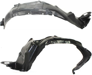 Front Fender Liner Pair/Set for 2001-2004 Toyota Sequoia and 2004-2006 Tundra Double Cab, Right Passenger and Left Driver Replacement