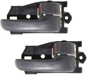 Front Interior Door Handle Set for Toyota Camry/ES300 (1997-2001), Sienna (1999-2003), Right Passenger, Set of 2, Gray Lever, Without Case, Japan/USA Built, Replacement