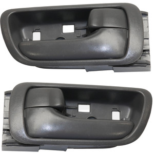 Front Door Handle Pair/Set for 2002-2006 Toyota Camry, Right Passenger and Left Driver Included, Inside, Textured Gray, Japan/USA Built, Replacement