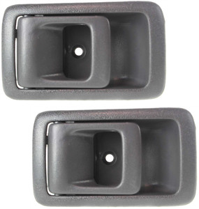Front Interior Door Handle Left Driver for Toyota Camry 1987-1991, 4Runner 1996-2002, Tacoma 2001-2004, Set of 2, Textured Gray Replacement Set