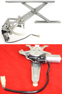 Front and Rear Window Regulator Set for Toyota Corolla 2003-2008, Right Passenger, Power Function with Motor, Replacement