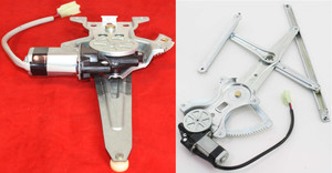 Front and Rear Window Regulator Set for 2003-2008 Toyota Corolla, Left Driver Side, Power with Motor, Replacement