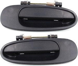 Rear Exterior Door Handle Set for Toyota Corolla 1993-1997 / RAV4 1996-2000, Right Passenger Side, Textured Black, Plastic Replacement