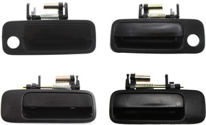 Front and Rear Door Handle for 1997-2001 Toyota Camry/ES300, Right Passenger and Left Driver, Pair/Set of 4, Outside Smooth Black Plastic, USA Built, Replacement