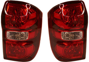 Tail Light Lens and Housing Pair/Set for 2004-2005 Toyota RAV4, Right Passenger and Left Driver, Replacement