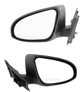 Manual Adjust Mirror Pair/Set for 2015-2019 Yaris Hatchback, Right Passenger and Left Driver, Manual Folding, Non-Heated, Paintable, for France Built Toyota Vehicles - Replacement