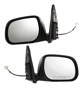 Power Manual Folding Mirror Pair/Set for 2009-2012 Toyota RAV4 Non-Heated, Paintable, Right Passenger and Left Driver, without Signal Light, Excluding Limited Model, Japan Built Vehicle Replacement 