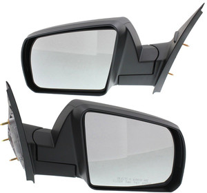 Manual Adjust and Fold Mirror Pair/Set for 2014-2017 Toyota Tundra, Right Passenger and Left Driver, Non-Towing, Non-Heated, Textured, without Signal Light, without Lane Change Assist and C.C. Spec Replacement