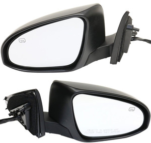 Mirror Pair/Set for Toyota Avalon 2013-2018, Right Passenger and Left Driver, Power Control, Manual Folding, Heated, Paintable, with In-Housing Signal Light and Memory, without Auto Dimming and Blind Spot Detection - Replacement