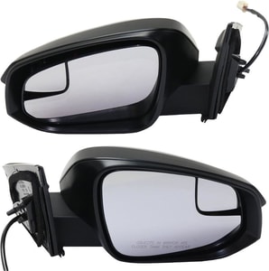 Power Mirror Pair/Set for Toyota RAV4 2016-2018, Right Passenger and Left Driver, Manual Folding, Non-Heated, Textured, Without Blind Spot Detection and Signal Light, Not for Hybrid, North America Built, Replacement
