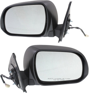 Power Mirror Pair/Set for Toyota Tacoma 2012-2015, Right Passenger and Left Driver, Manual Folding, Non-Heated, Textured, Without Signal Light, Replacement