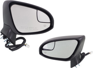 Mirror Pair/Set for Toyota Venza 2014-2014 Right Passenger & Left Driver, Power Operated, Power Folding, Heated, Paintable, with Memory Function, Puddle Light and Signal Light Replacement