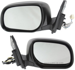Power Mirror Pair/Set for 2009-2012 Toyota RAV4, Right Passenger and Left Driver, Manual Folding, Non-Heated, Textured, w/o Signal Light, for North America Built Vehicle Replacement
