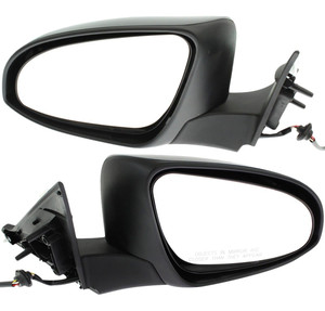 Power Mirror Pair/Set for 2016-2017 Camry, Right Passenger and Left Driver, Manual Folding, Heated, Paintable, without Auto Dimming, Blind Spot Detection, Memory, with Signal Light Replacement