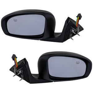 Pair/Set - Power Mirrors for Toyota Avalon 2011-2012, Right Passenger and Left Driver, Manual Folding, Heated, Paintable, with In-Housing Signal Light and Memory, Without Auto Dimming and Blind Spot Detection, Replacement