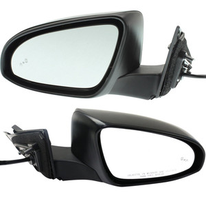 Power Heated Paintable Mirror Pair/Set for Toyota Camry 2016-2017, Right Passenger and Left Driver, Manual Folding, with Blind Spot Detection in Glass, without Auto Dimming, Memory, and Signal Light Replacement