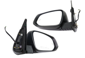 Pair/Set - Power Folding Heated Paintable Mirrors for 2016-2023 Toyota Tacoma, Right Passenger and Left Driver, with Blind Spot Detection and Signal Light, without Camera Hole, Replacement