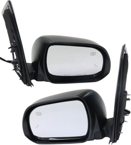 Power Mirror Pair/Set for Toyota Sienna 2013-2017, Right Passenger and Left Driver, Manual Folding, Heated, Paintable, with Blind Spot Detection, without Memory, with Puddle and Signal Light, Replacement