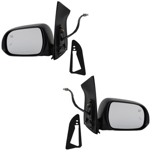 Mirror Pair/Set for Toyota Sienna 2015-2017, Right Passenger and Left Driver, Power, Manual Folding, Heated, Paintable, with Blind Spot Detection, Memory, Side Object Sensor, Signal Light, without Auto Dimming, Replacement