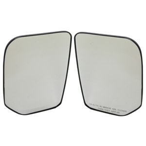 Pair/Set - Mirror Glass with Backing Plate for Toyota FJ Cruiser 2007-2014, Right Passenger and Left Driver, Non-Heated, Replacement Set