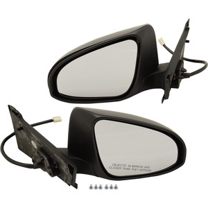 Power Mirror Pair/Set for Toyota Yaris 2014-2014, Right Passenger & Left Driver Side, Manual Folding, Heated, Paintable, for France Built Vehicles Replacement