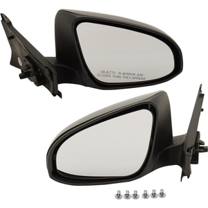 Manual Adjust, Manual Folding Mirror Pair/Set for 2014 Toyota Yaris, Right Passenger and Left Driver, Non-Heated, Paintable, Suitable for France Built Vehicle, Replacement