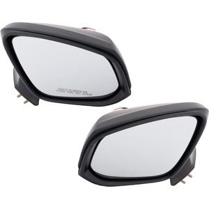Power Mirror Pair/Set for 2019-2021 Toyota RAV4, Right Passenger and Left Driver, Manual Folding, Non-Heated, Textured, Without Blind Spot Detection and Signal Light, North America Built Vehicle Replacement