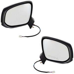 Mirror Pair/Set for Toyota RAV-4 2019-2023, Right Passenger and Left Driver, Power Operation, Manual Folding, Textured, Non-Heated, without Memory and Signal Light, Japan Built Vehicle Replacement