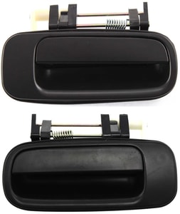 Rear Door Handle Pair/Set for 1992-1996 Toyota Camry DX/SE Models, Right Passenger and Left Driver Included, Outer, Plastic, Textured, Replacement