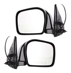 Power Mirror Pair/Set for Toyota Tacoma 2001-2004, Right Passenger & Left Driver, Manual Folding, Non-Heated, Paintable, Fits Pre Runner, 2WD (Two-Wheel Drive)/Base/DLX, 4WD (Four-Wheel Drive) Replacement