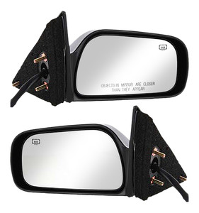 Power Heated Non-Folding Paintable Mirror Pair/Set for 1997-2001 Toyota Camry, Right Passenger and Left Driver, USA Built Vehicle, Replacement