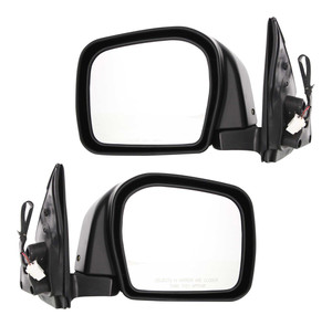 Mirror Pair/Set for Toyota 4Runner 2000-2002, Right Passenger & Left Driver, Manual Folding, Power, Non-Heated, Paintable, without Auto-Dimming, Blind Spot Detection, Memory & Signal Light Replacement