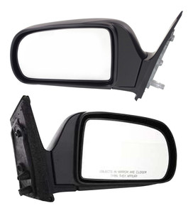 Mirror Pair/Set for Toyota Sienna 1998-2003, Manual Adjusting, Manual Folding, Non-Heated, Paintable Mirrors, Right Passenger and Left Driver Side, CE Model Replacement