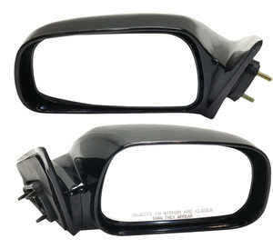 Power Mirror Pair/Set for 2002-2006 Toyota Camry, Right Passenger and Left Driver, Non-Folding, Non-Heated, Paintable, Without Auto Dimming, Blind Spot Detection, Memory, and Signal Light, USA Built Vehicle Replacement