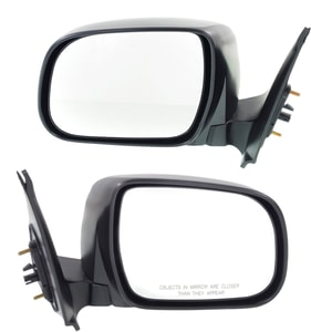 Manual Adjust & Manual Folding Mirror Pair/Set for 2005-2011 Toyota Tacoma, Right Passenger & Left Driver, Non-Heated, Textured Replacement 