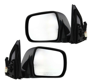 Power Mirror Pair/Set for Toyota Highlander 2001-2007, Right Passenger and Left Driver, Manual Folding, Non-Heated, Paintable, Replacement